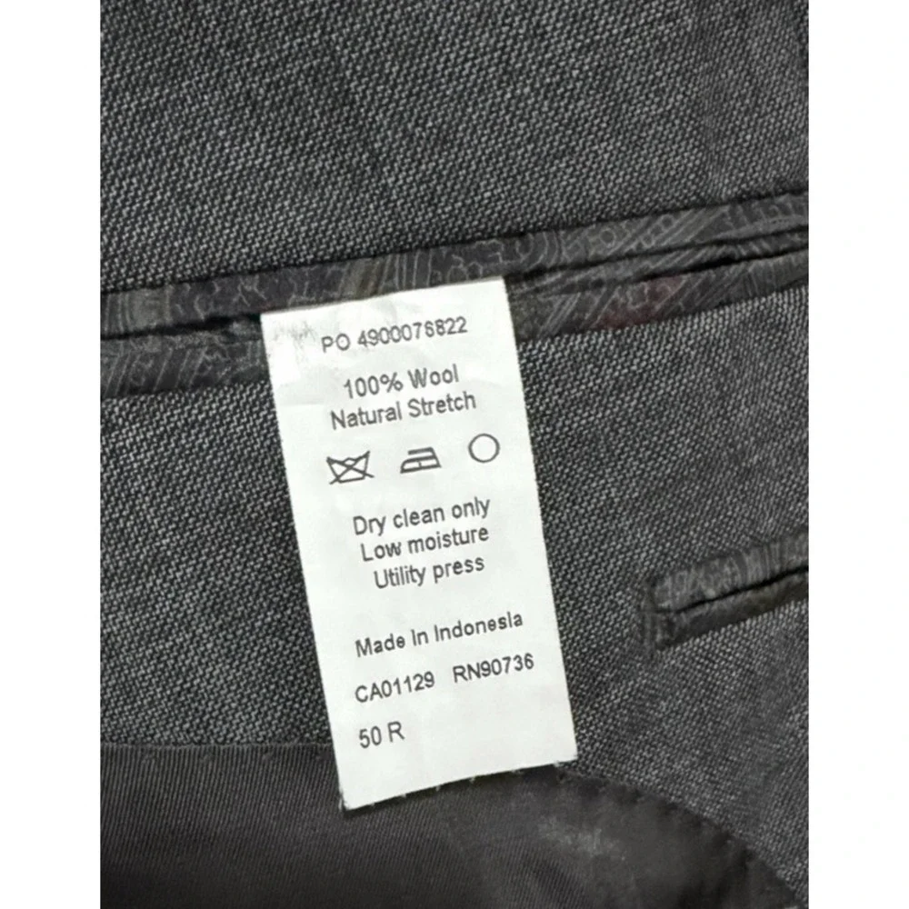 Lauren‎ Ralph Lauren Blazer Men's 50R Gray 2 Button Suit Jacket Wool